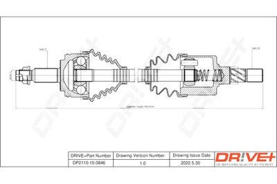 DRIVE+ SEMI-EJE DE ACCIONAMIENTO RENAULT MASTER 10- L  