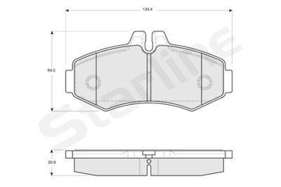 КОЛОДКИ ТОРМОЗНЫЕ MERCEDES CLASS V/ VITO 98 КОМПЛЕКТ