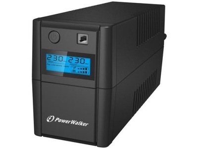 Zasilacz UPS Power Walker Line-Interactive 850VA, 2x SCHUKO, RJ11, USB, LCD