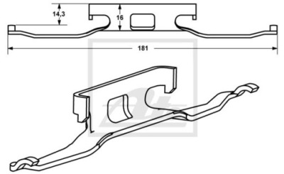 Пружина супорт гальма mercedes sprinter 1996- фото №1
