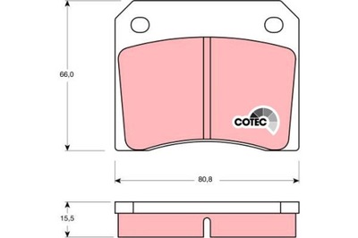 ZAPATAS DE FRENADO - JUEGO COTEC GDB557  