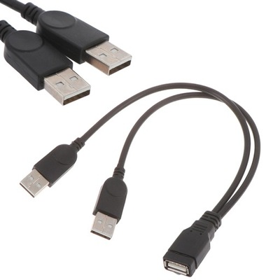USB 2.0 żeński na usb 2 męski kabel USB podwójny k
