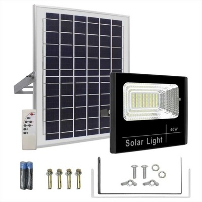 HALOGEN SOLARNY LED 200 W + PILOT SOLARNA Z CZUJKĄ