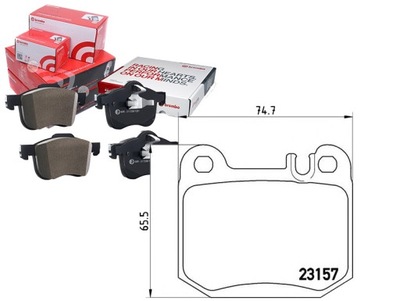 JUEGO ZAPATAS DE FRENADO BREMBO A1634200720 163  