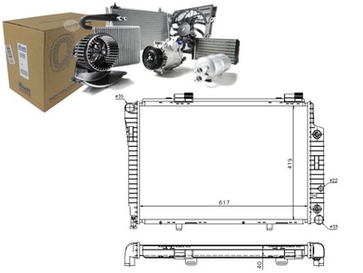 NISSENS RADUADOR DEL MOTOR 118066 120790N 120780N M  