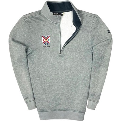 UNDER ARMOUR Bluza Męska z Rozpinaną Stójka Logowana Szara r. S