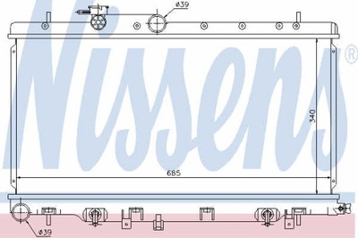 RADUADOR DE AGUA NISSENS 67711  