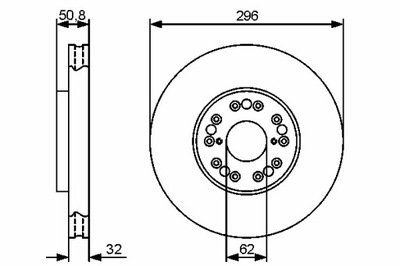 BOSCH DISCS BRAKE 2SZT. FRONT LEXUS IS I IS SPORTCROSS TOYOTA  