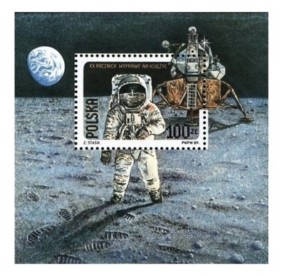 Blok 139 B ** 20 rocznica pierwszego lądowania na Księżycu