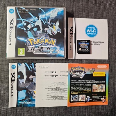 Oryginał Pokemon black 2 version nintendo komplet angielski