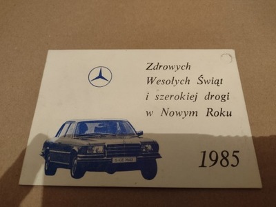 MERCEDES MAPA SWIATECZNA 1985R PRL POLSKA DEALER  