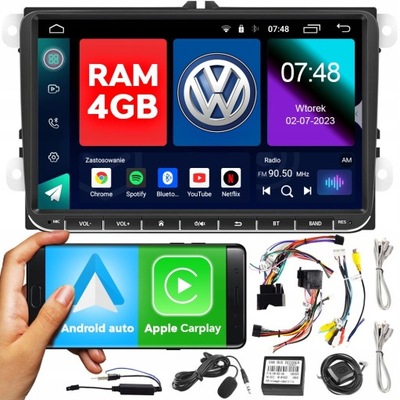 RADIO GPS ANDROID 9'' PARA VW PASSAT B6 B7 GOLF VI 6  