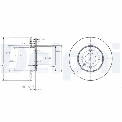 ДИСК ТОРМОЗНОЙ SEAT INCA 1.4 95-03