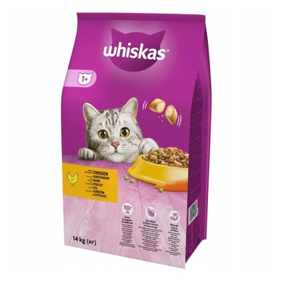 WHISKAS SUCHA KARMA DLA KOTA Z KURCZAKIEM 14 KG