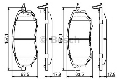 КОМПЛЕКТ КОЛОДОК ШАЛЬМІВНИХ BOSCH 0 986 494 679