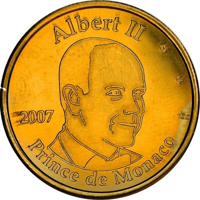 Monaco, 50 Euro Cent, 50 C, Essai Trial, 2007, uno