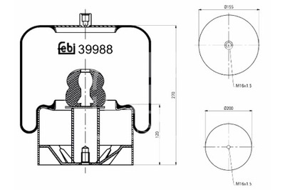 FEBI BILSTEIN BOLSA DE AIRE NEUMÁTICA SUSPENSIONES PNEUMATYCZNEGO  