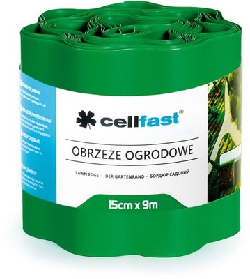 Obrzeże ogrodowe zielone 15 cm x 9 m