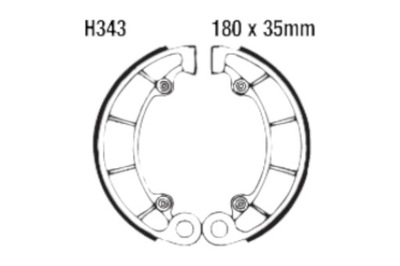 ZAPATAS DE TAMBOR DE FRENADO EBC H343G HONDA TRX 500FE  