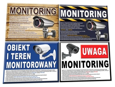 RODO MONITORING tabliczka obiekt monitorowany znak