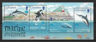 Gibraltar bl 34 - delfiny wieloryby, rok oceanu