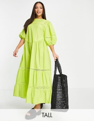 TOPSHOP TALL LIMONKOWA SUKIENKA OVERSIZE (36-38)