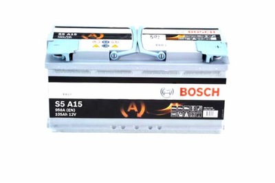 BOSCH АКУМУЛЯТОР BOSCH 12V 105AH 950A СТАРТ&STOP AGM P + 1