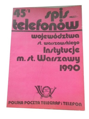 Spis telefonów woj Warszawskiego 1990