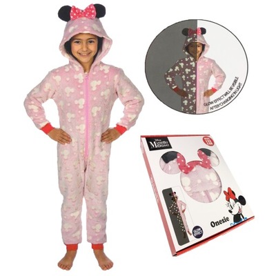 KOMBINEZON DZIECIĘCY MYSZKA RÓŻOWY ONESIE KIGURUMI DLA DZIEWCZYNKI 98-104