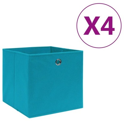 Pudełka z włókniny, 4 szt. 28x28x28 cm, błęki
