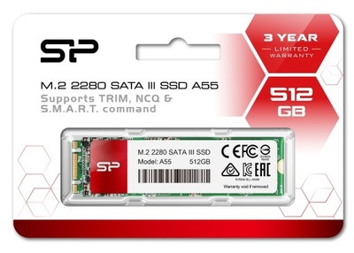 Dysk SSD Silicon Power A55 512GB M.2 SATA III 560/530 MB/s