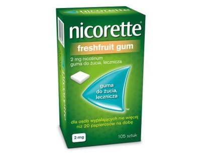 Nicorette Freshfruit Gum Guma do żucia lecznicza 2 mg 105 sztuk