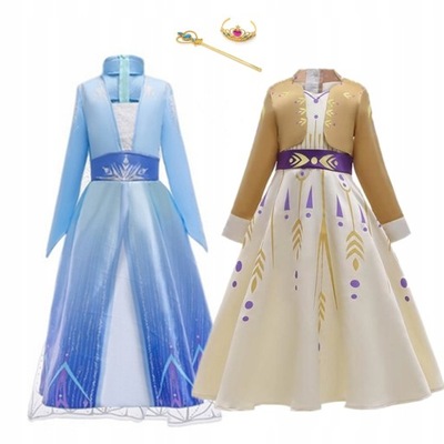 Strój Kraina Lodu 2 Sukienka Frozen Elsa i Anna