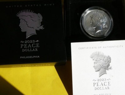 1$ USA 2023 DOLLAR PEACE LIBERTY EAGLE MATT