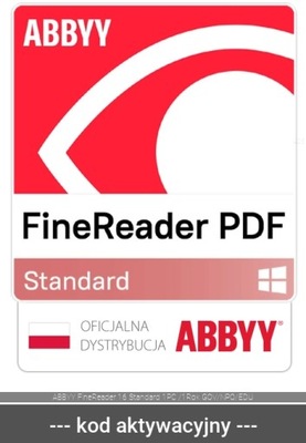 ABBYY FineReader 16 Standard 1PC /1Rok GOV/NPO/EDU