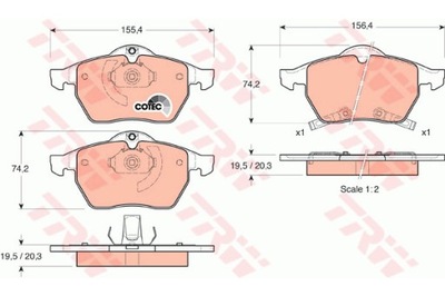 ZAPATAS HAMULC. SAAB 9-3 98- ,9-5 97-  