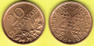 PORTUGALIA 20 Centavos 1973 r.