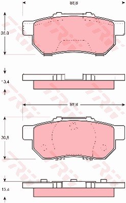 ZAPATAS HAM. PARTE TRASERA HONDA CIVIC 94- 00, HONDA JAZZ -08  