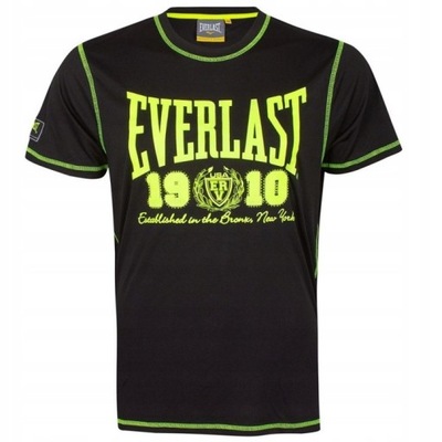 C8D315 CZARNA KOSZULKA T-SHIRT ZIELONE LOGO EVR8850 EVERLAST XL