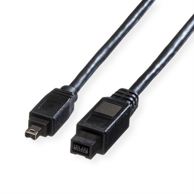 Kabel przewód FireWire 9/4-pin A-C czarny 1,8m