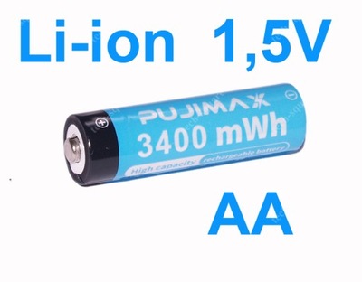 Akumulatorek AA R6 1.5V Li-Ion Ładowalny 1.5V