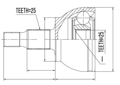 ШАРНИР ВНЕШНИЙ MERCEDES W169 AKLASA