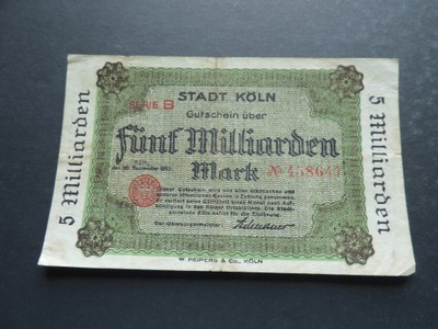 NIEMCY 5 MILLIONEN MARK 1923