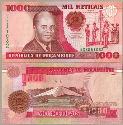 Mozambik 1000 Meticais 1991 P-135 UNC