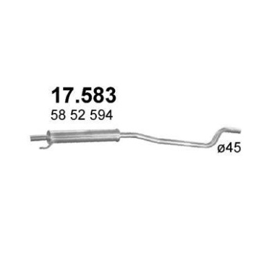 Гаситель средний opel corsa c 1.7 cdti combo turbo фото №1