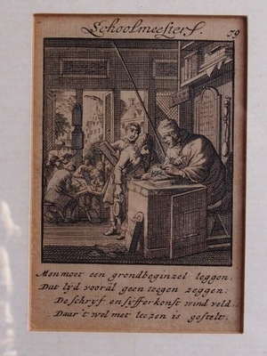 Szkolne nauczanie - stara grafika