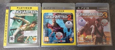 UNCHARTED TRYLOGIA 3 CZESCI PS3 POLSKA WERSJA PS3