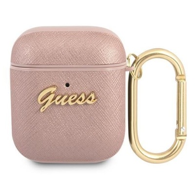 Guess AirPods cover różowy/pink etui case