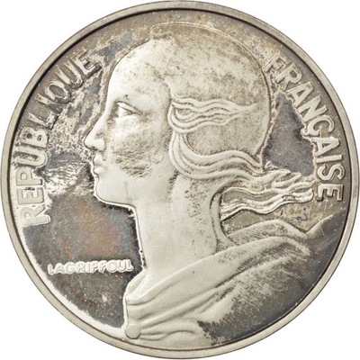 Moneta, Francja, 20 Centimes, 1976, AU(55-58), Sre