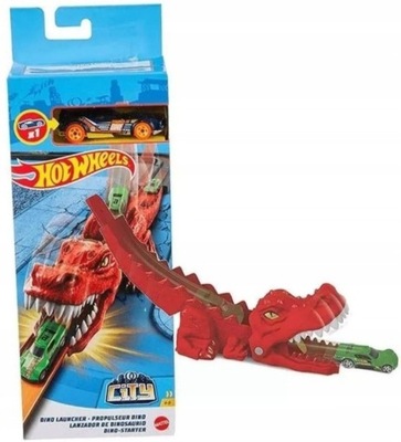 HOT WHEELS CITY Wyrzutnia DINOZAUR + AUTKO GVF42